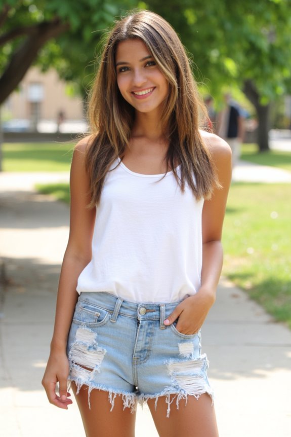 edgy distressed summer shorts