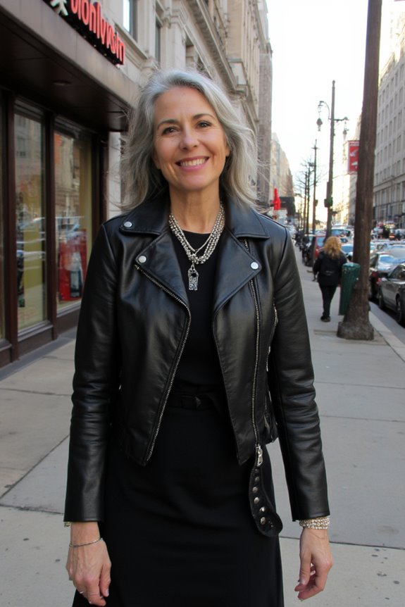 edgy feminine dress pairing