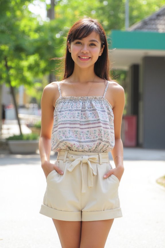 stylish summer paperbag shorts